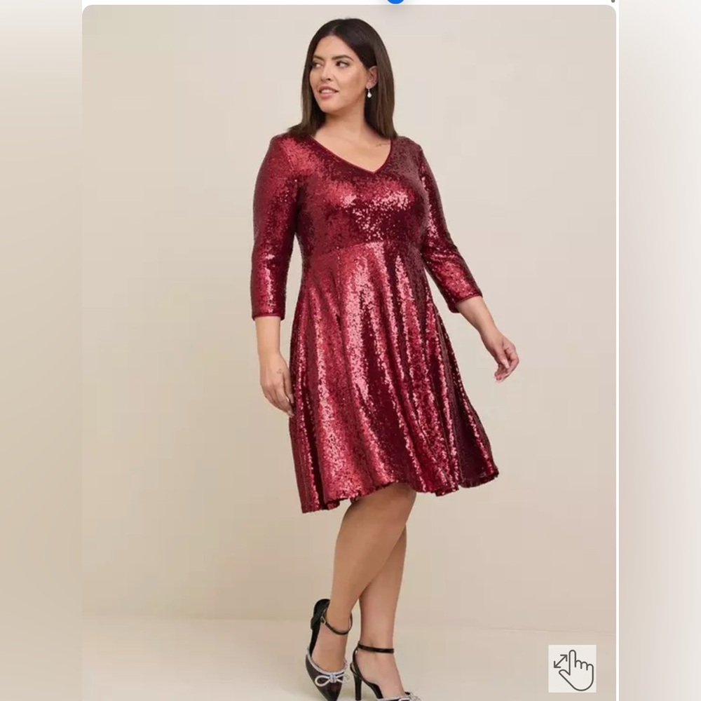 Torrid Mini Sequins Skater Dress, size 1